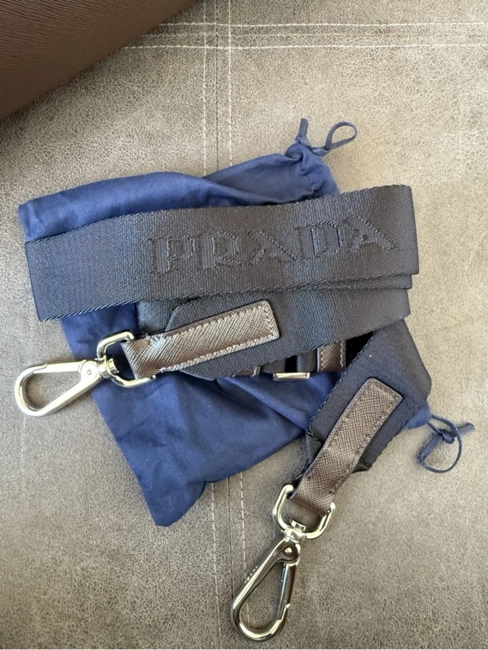 Prada Brown Saffiano Leather Duffle Bag - Picture 8 of 8
